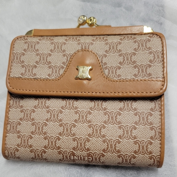 Celine Vintage Macadam Trifold Wallet - Picture 1 of 13